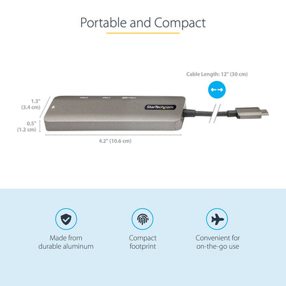 USB C MULTIPORT ADAPTER 100W PD 4K HDMI USB HUB MINI TRAVEL DOCK