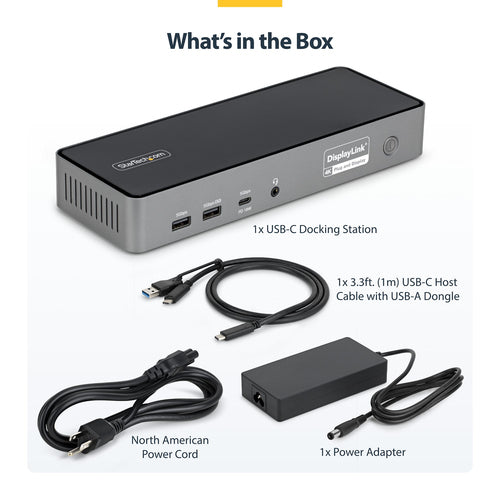 TRIPLE-MONITOR DOCKING STATION 4K 60HZ HDMI/DISPLAYPORT TAA
