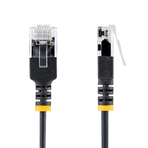 ULTRA SLIM CAT6A CABLE BLACK SLIM SNAGLESS RJ45 UTP PATCH CABLE