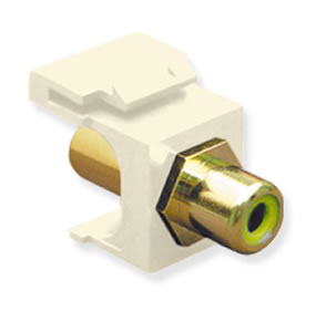MODULE- RCA FEMALE- YELLOW INSERT- WHITE