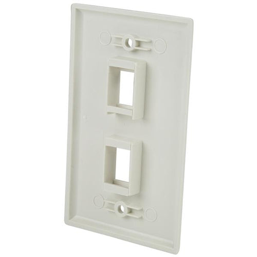DUAL RJ45 WALL PLATE FACEPLATE ETHERNET UNIVERSAL WALL PLATE