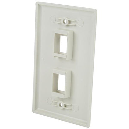 DUAL RJ45 WALL PLATE FACEPLATE ETHERNET UNIVERSAL WALL PLATE