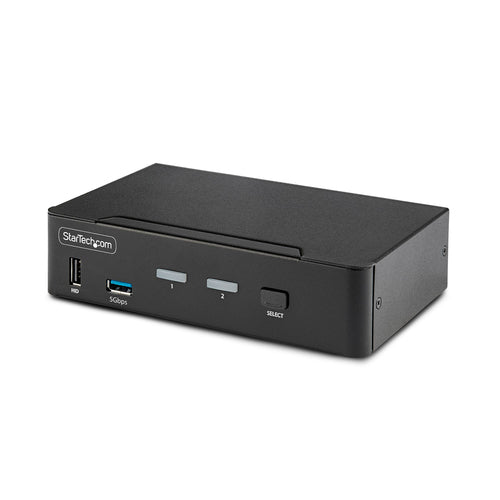 2-PORT DISPLAYPORT KVM SWITCH - 8K 60HZ HOTKEYS TAA COMPLIANT