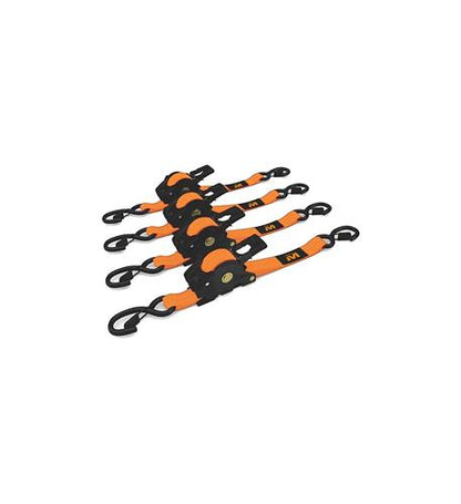 1"X10' Retractable Ratchet Straps 4 Pack