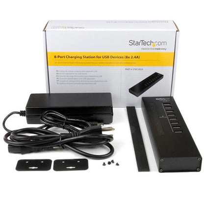8 PORT CHARGING STATION STRIP FOR MULTIPLE DEVICES USB CHARGE HUB