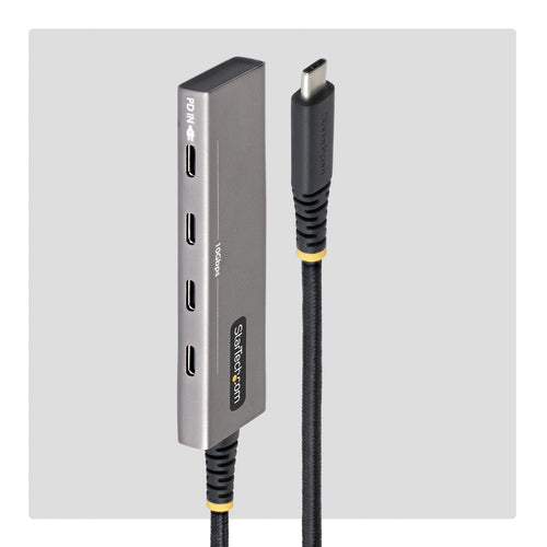 4-PORT USB-C HUB 10GBPS - 100W PD CHARGING 4X USB-C PORTS