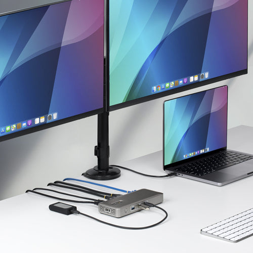 DUAL-MONITOR USB4 DOCK - 2X 4K 144HZ 100W PD DRIVERLESS