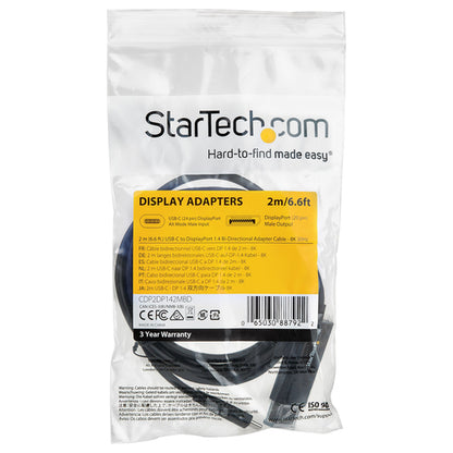 6FT USB C TO DISPLAYPORT 1.4 CABLE CORD DP TO USB C CONVERTER (CDP2DP142MBD)