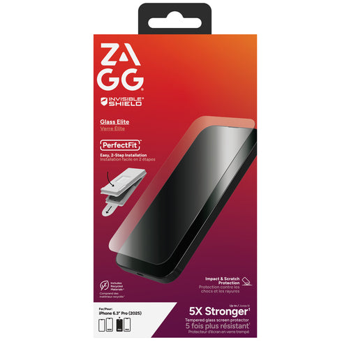 ZAGG GLASS ELITE SCREEN PROTECTOR FOR IPHONE 17 PRO (200118645)