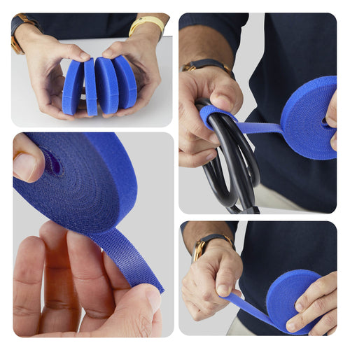 60 FT. CUT-TO-SIZE HOOK AND LOOP CABLE TIE - 0.5IN WIDE
