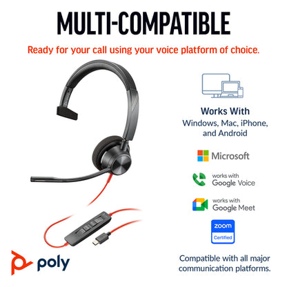 POLY BW 3310-M USB-C HS USB-C/A +USB-C/A (8X216AA)