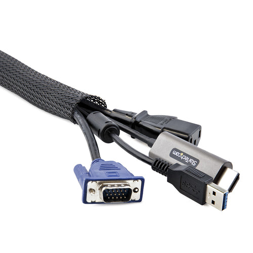 10FT CABLE MANAGEMENT SLEEVE TRIMMABLE CORD / WIRE ORGANIZER