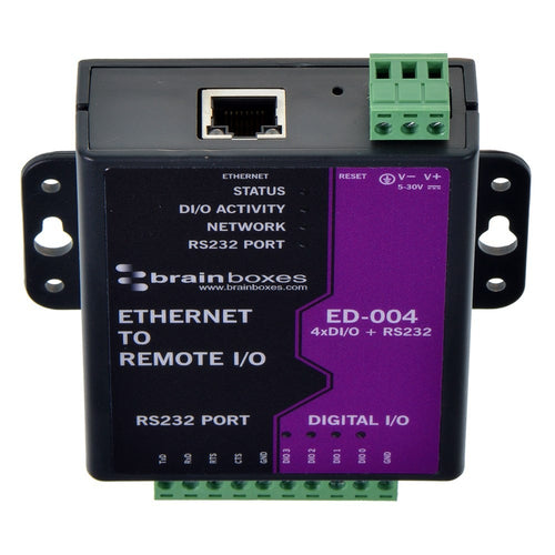 ETHERNET TO 4 DIO + ETHERNET TO 4 DIG IN OR OUT+1 RS232+1 ETHERNET