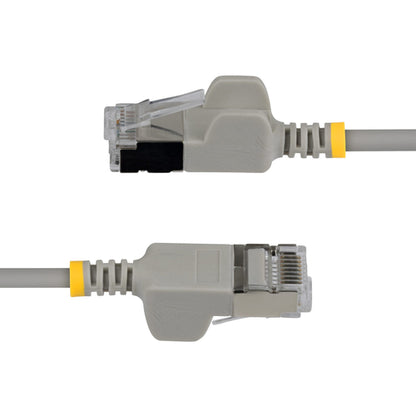 ULTRA SLIM CAT6A CABLE GRAY SLIM RJ45 FTP PATCH CABLE (N6APATSTP34GRS-1FT)