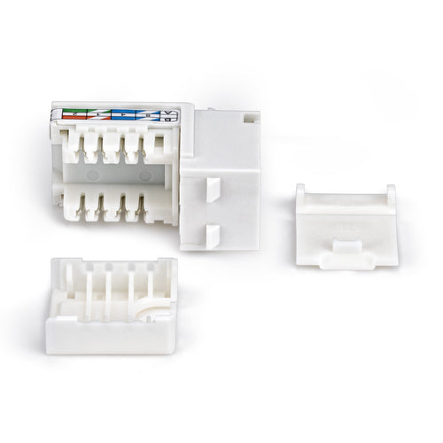 CAT6 UTP KEYSTONE JACK 24-PACK 90-DEGREE 110 PUNCH DOWN WHITE (C6KEY110WHE24PK)