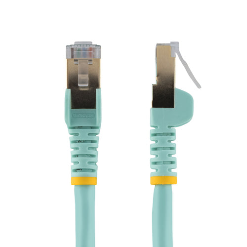15FT AQUA CAT6A ETHERNET CABLE SNAGLESS RJ45 UTP PATCH CABLE CORD