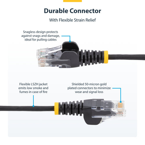 SLIM CAT6 CABLE RED LSZH SLIM SNAGLESS RJ45 UTP PATCH CABLE
