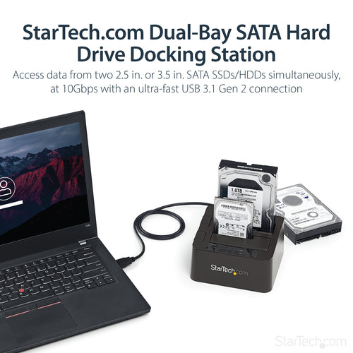 SATA HARD DRIVE DOCKING STATION 2.5 3.5 HDD SSD USB 3.1 DOCK