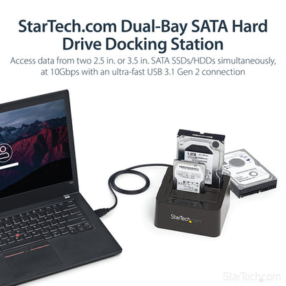 SATA HARD DRIVE DOCKING STATION 2.5 3.5 HDD SSD USB 3.1 DOCK