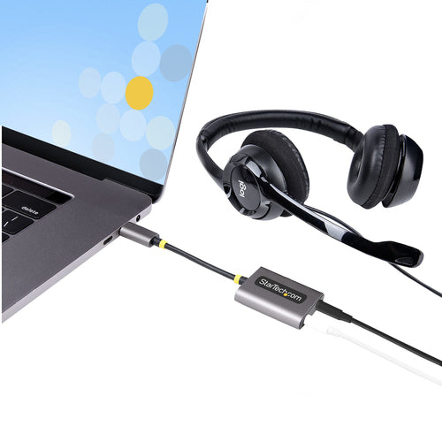 USB-C HEADPHONE SPLITTER - USB C TO DUAL 3.5MM AUDIO ADAPTER