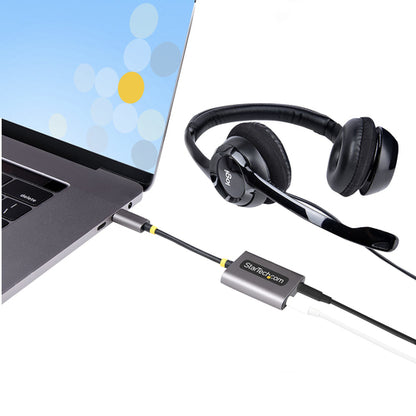 USB-C HEADPHONE SPLITTER - USB C TO DUAL 3.5MM AUDIO ADAPTER