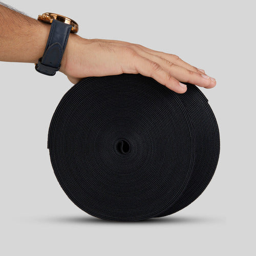 15.2M HOOK AND LOOP ROLL BLACK 1IN (2.5CM) WIDE (HKLP5010B)