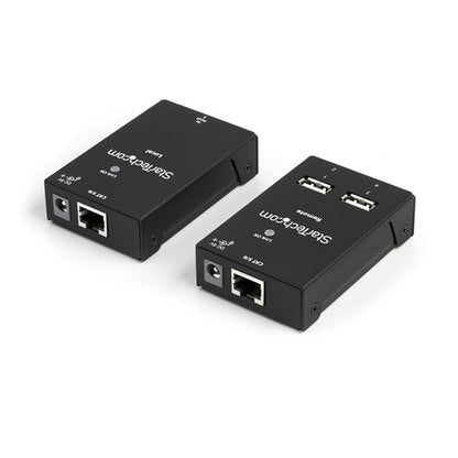 4 PORT USB 2.0 EXTENDER HUB USB-A OVER CAT5/6 ETHERNET RJ45