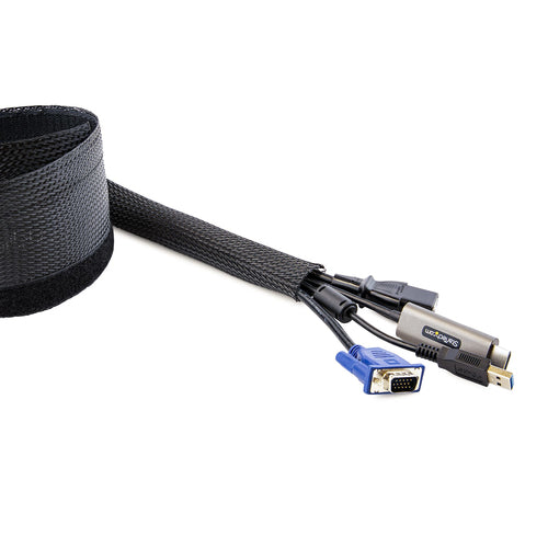 10FT CABLE MANAGEMENT SLEEVE TRIMMABLE CORD / WIRE ORGANIZER