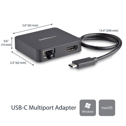 USB C MULTIPORT ADAPTER USBC 4K HDMI USB HUB MINI TRAVEL DOCK