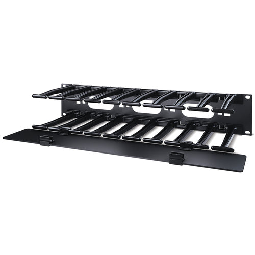 2U HORIZONTAL CABLE MANAGER 6 FINGERS TOP  BOTTOM