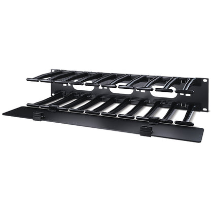 2U HORIZONTAL CABLE MANAGER 6 FINGERS TOP  BOTTOM
