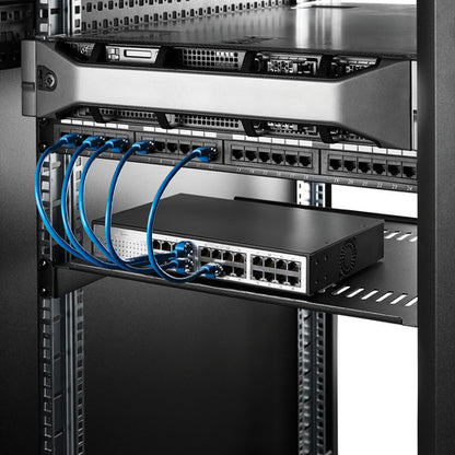 1U SERVER RACK SHELF UNIVERSAL CANTILEVER VENTED RACK MOUNT TRAY