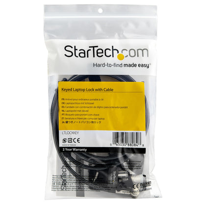 6FT LAPTOP CABLE LOCK STEEL KEYED SECURITY CABLE LOCK K SLOT