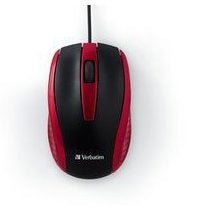 CORDED NOTEBOOK OPTICAL MOUSE RED (99742)