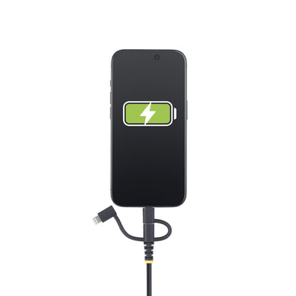 RUGGED USB MULTI CHARGING CABLE USB TO LIGHTNING/MICRO-USB/TYPE-C