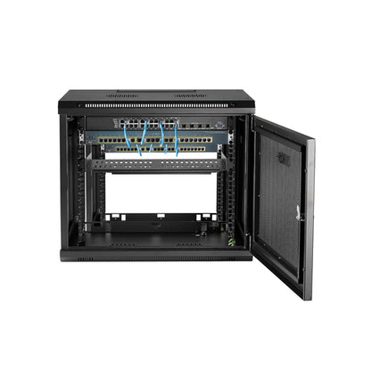 WALL MOUNT NETWORK SWITCH CABINET 9U SERVER RACK ENCLOSURE