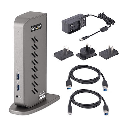 USB C USB A DOCK DUAL MONITOR HYBRID UNIVERSAL ETHERNET HDMI DP