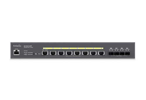 ENGENIUS CLOUD ECS5512FP 10-GIG 8PORT POE++ SWITCH 4 SFP+ PORTS