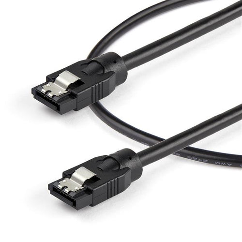 0.3 M ROUND SATA CABLE 6GBS CORD LATCHING CONNECTORS
