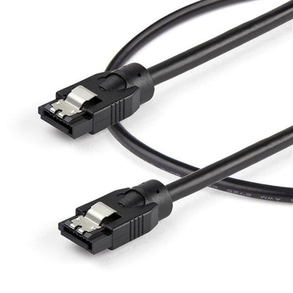 0.3 M ROUND SATA CABLE 6GBS CORD LATCHING CONNECTORS