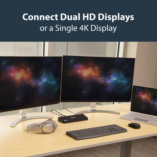 USB 3.0 DOCKING STATION UNIVERSAL DUAL MONITOR HDMI DP