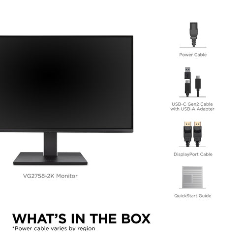 27IN IPS ERGONOMIC DOCKING MONITOR WITH 1440P 100W USB-C RJ45