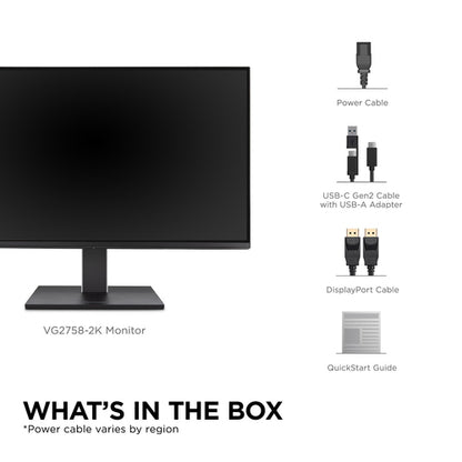 27IN IPS ERGONOMIC DOCKING MONITOR WITH 1440P 100W USB-C RJ45