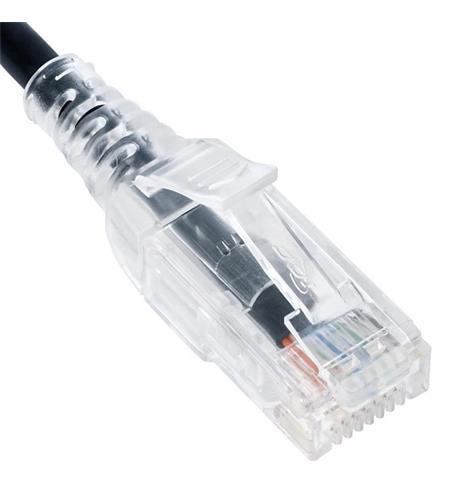 PATCH CORD, CAT 6 SLIM CLEAR SR 10FT BK
