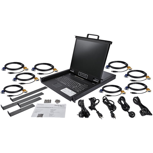 8 PORT RACKMOUNT KVM CONSOLE INTEGRATED LCD MONITOR KVM SWITCH
