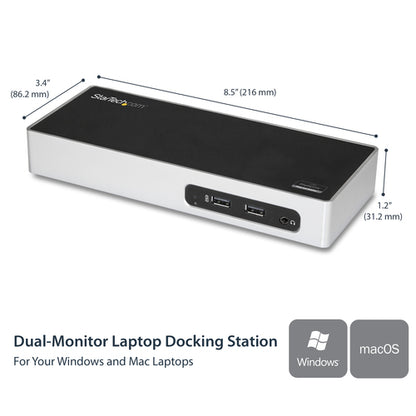 USB 3.0 DOCKING STATION UNIVERSAL DUAL MONITOR HDMI DVI VGA