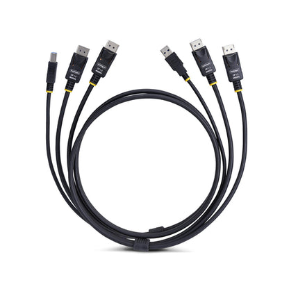 6FT DUAL-DP/USB KVM CABLE - FOR DUAL-MONITOR DISPLAYPORT KVM