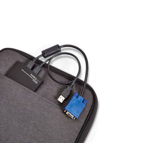 CRASH CART ADAPTER KVM CONSOLE LAPTOP USB VGA PORTABLE KVM CONSOLE