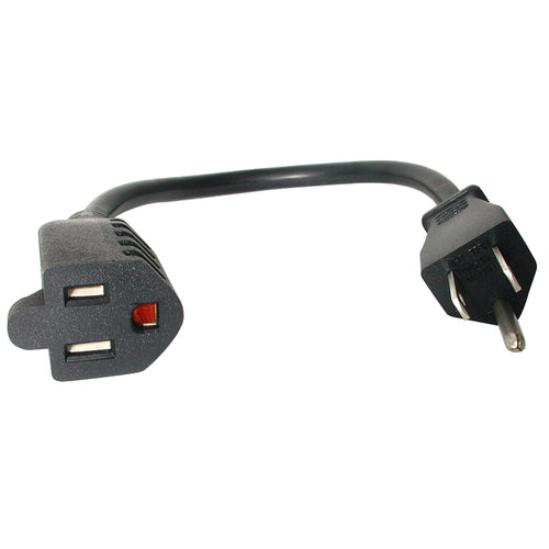 1FT SHORT EXTENSION CORD NEMA 5-15R TO 5-15P POWER MONITOR CABLE