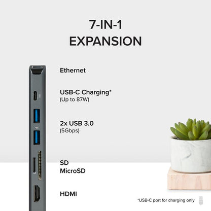 PLUGABLE USBC-7IN1E 7-IN-1 USB C HUB ADAPTER